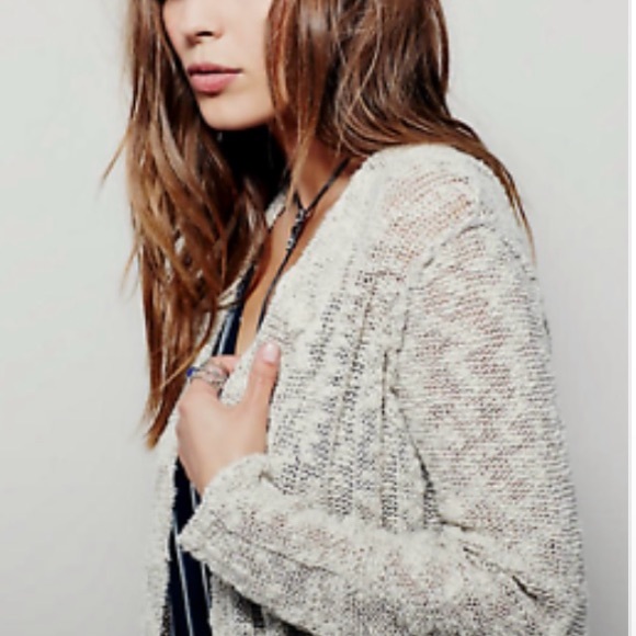 Free People Maxi Cardigan Sweater Oatmeal Free Spirit XS - Picture 4 of 11